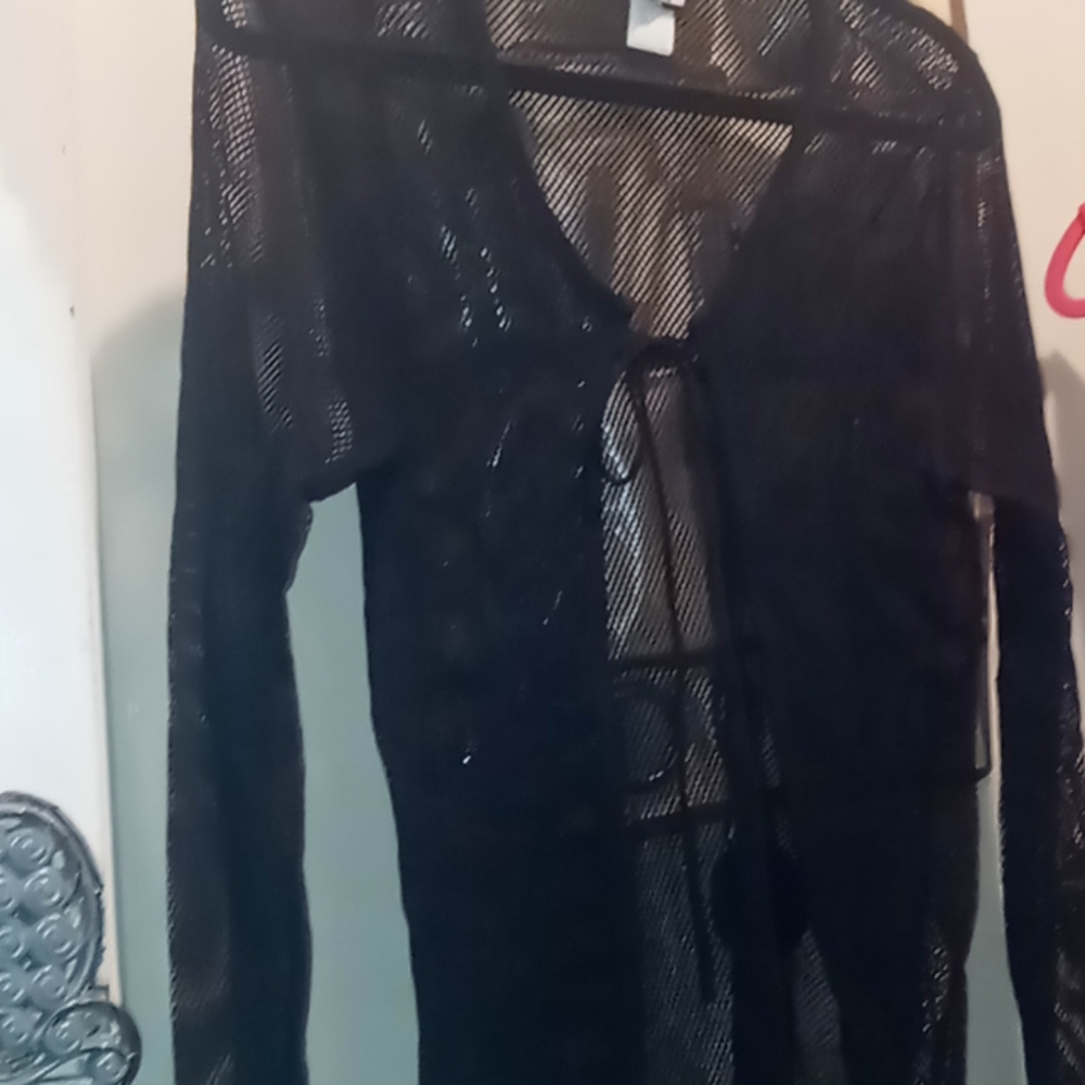 LONG SLEEVE MESH TOP